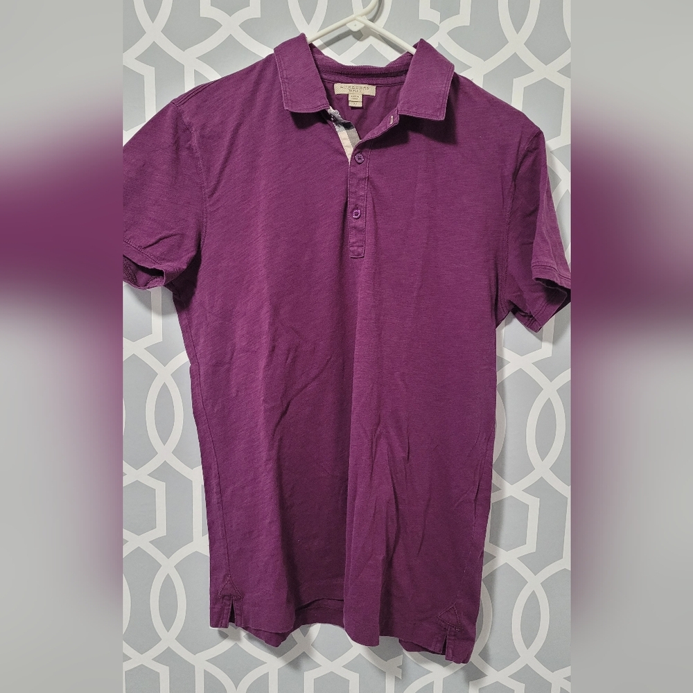 Burberry Mens Modern Fit Polo Sz M Lightweight Cotton